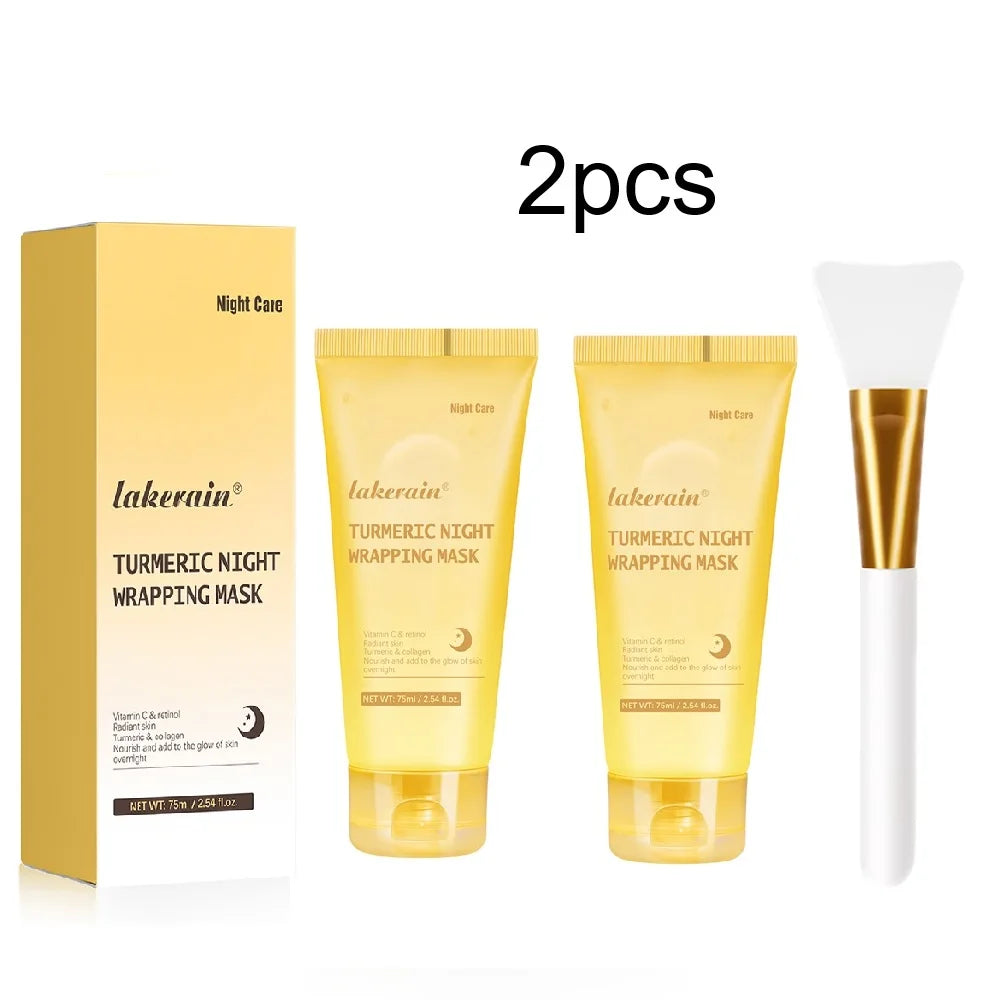 Overnight Wrapping Peel off Mask Kojic Acid Turmeric Nourishes Hydrolyzed Collagen Glowing Skin Skin Firmnes Korean Skincare