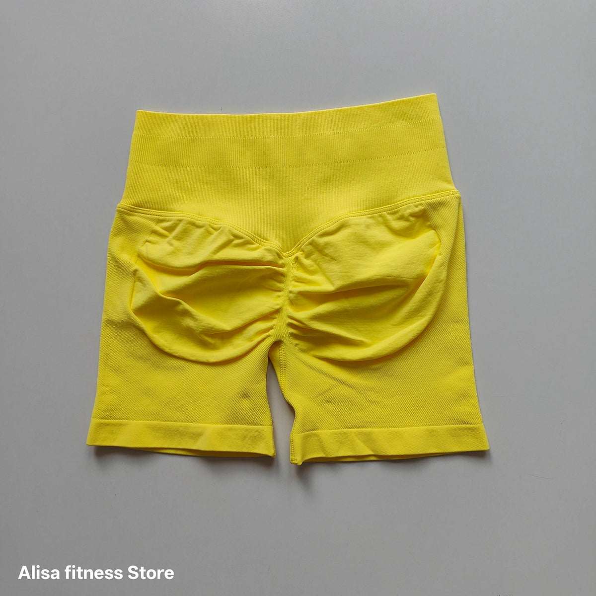 Summer High Waisted Yoga Shorts Tummy Control Seamless Fitness Shorts Sexy Running Fitness Short Pants Solid Color Yoga Leggings