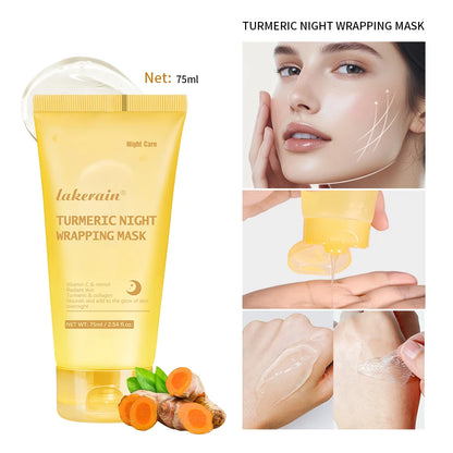 Overnight Wrapping Peel off Mask Kojic Acid Turmeric Nourishes Hydrolyzed Collagen Glowing Skin Skin Firmnes Korean Skincare